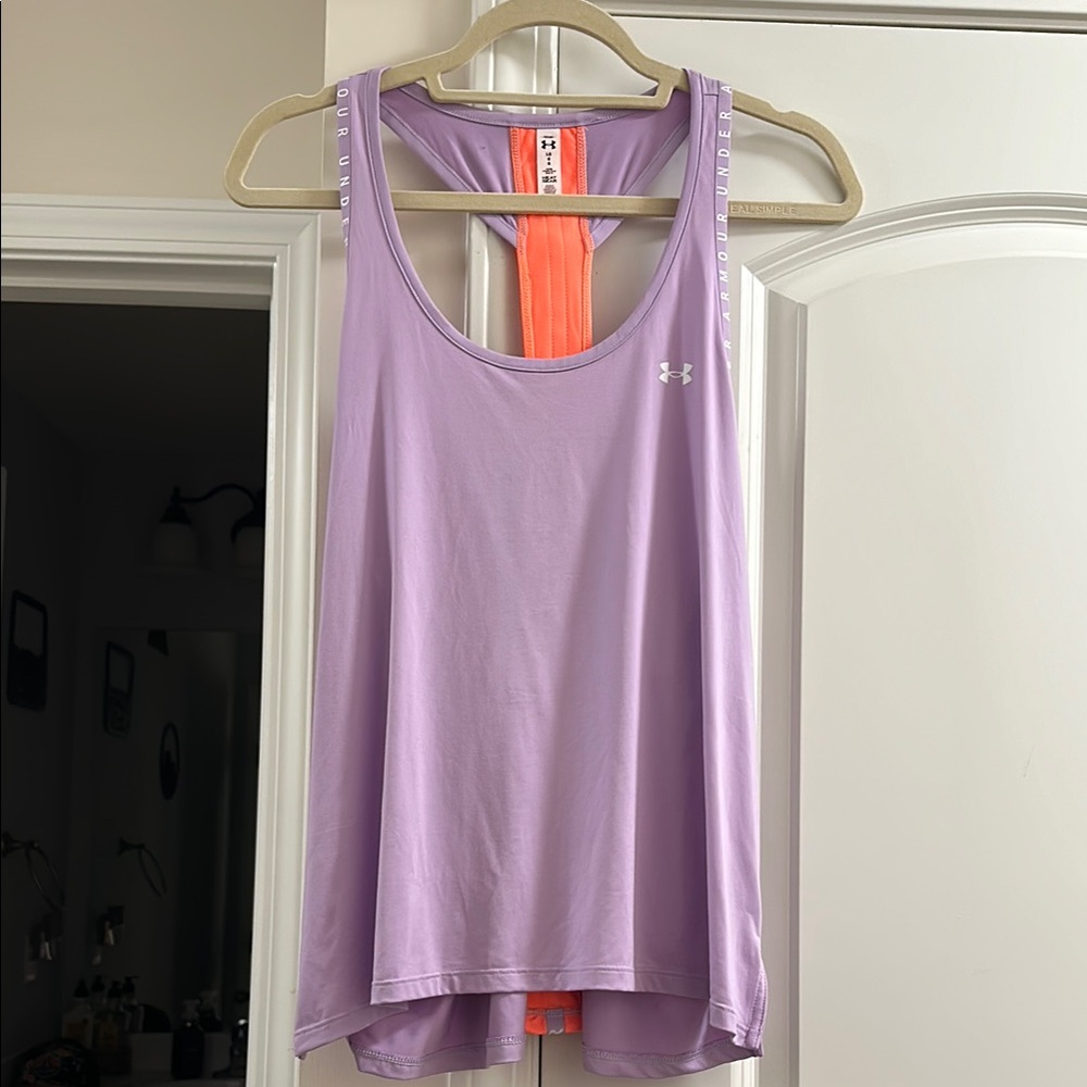 Under Armour Purple Relaxed Asymmetrical Tank Top